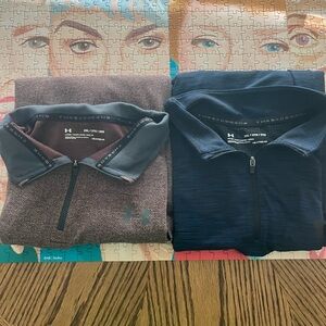 Under Armour Navy & Maroon Threadborne 1/4 Zip Pullover